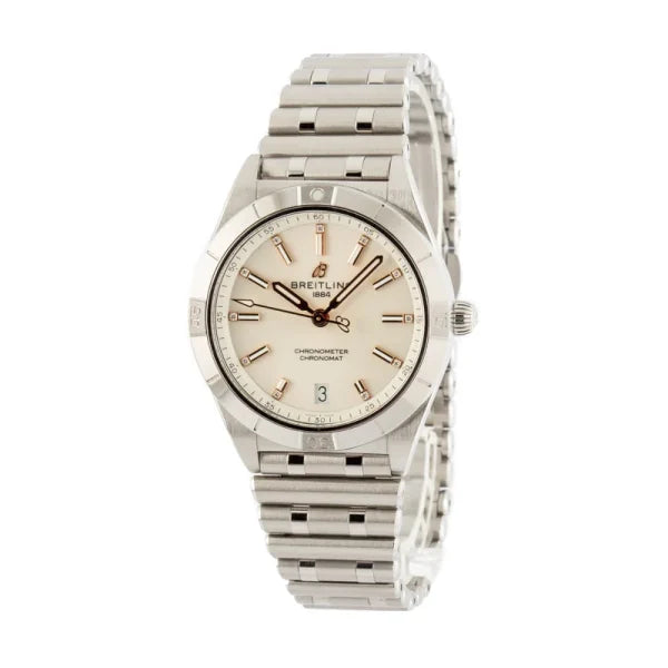 Breitling – A10380591L1A1 Chronomat Automatic 36 Stainless Steel – Diamond  / Rouleaux