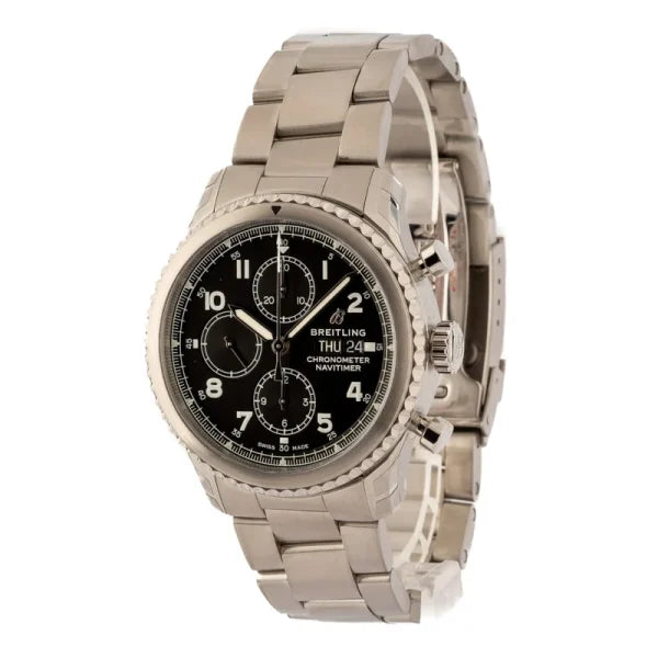 Breitling – A13314101B1A1 Navitimer 8 Chronograph 43 Stainless Steel / Black / Bracelet