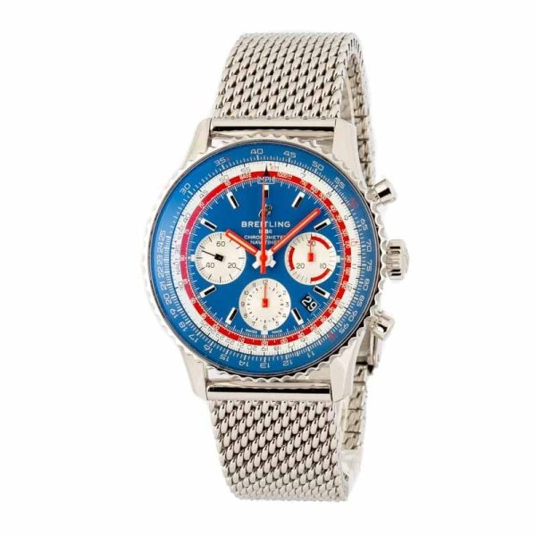 Breitling – AB01212B1C1A1 Navitimer 1 B01 Chronograph 43 Stainless Steel / Airline Editions Pan Am / Mesh