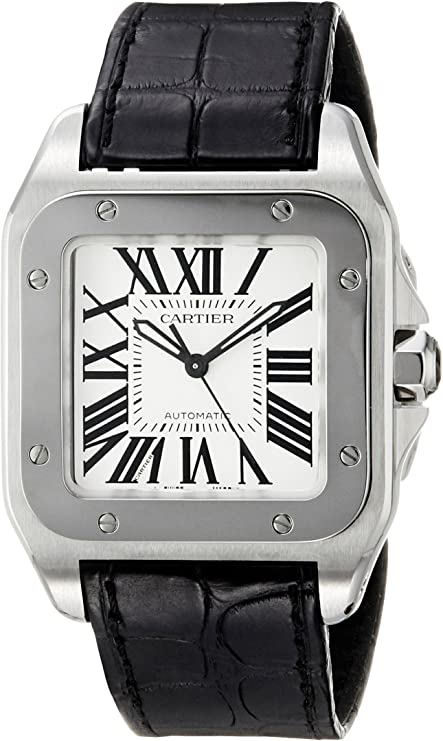 Cartier  Santos 100 41.3 Stainless Steel / Silver- W20073X8