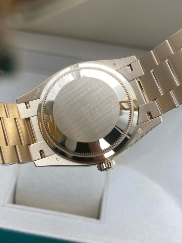 Day Date 36 YG 128238 Green Ombre Dial on President Bracelet