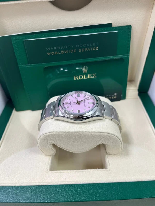 Oyster Perpetual 124200 34mm 904L Steel Pink Dial
