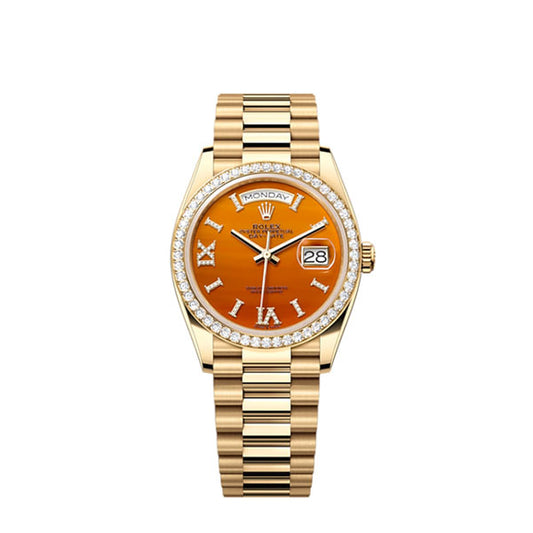 Rolex Day-Date 36, 18k Yellow Gold with Diamond-set, 36mm, Ref# 128348rbr-0049