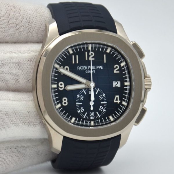 Patek Philippe  Aquanaut Chronograph 5968 White Gold / Blue / Rubber- 5968G-001