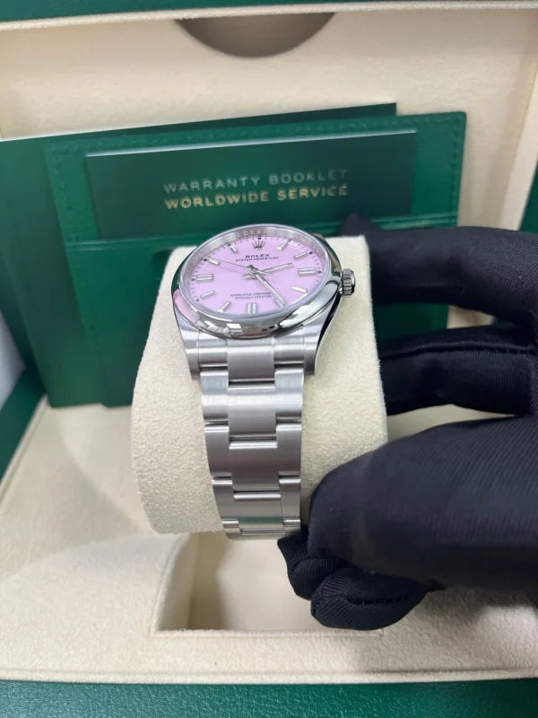 Oyster Perpetual 124200 34mm 904L Steel Pink Dial