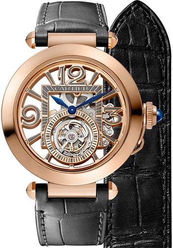 Cartier Pasha de Cartier Watch – 41 mm Pink Gold Case – Skeleton Dial – Black And Dark Gray Alligator Straps – WHPA0006