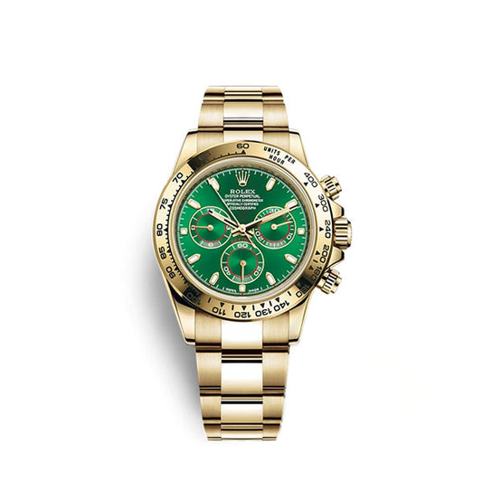 Daytona 116508 40mm Green Dial on YG Bracelet