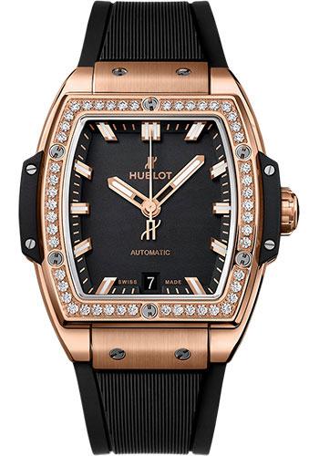 Hublot Spirit Of Big Bang King Gold Diamonds Watch – 39 mm – Black Dial-665.OX.1180.RX.1204