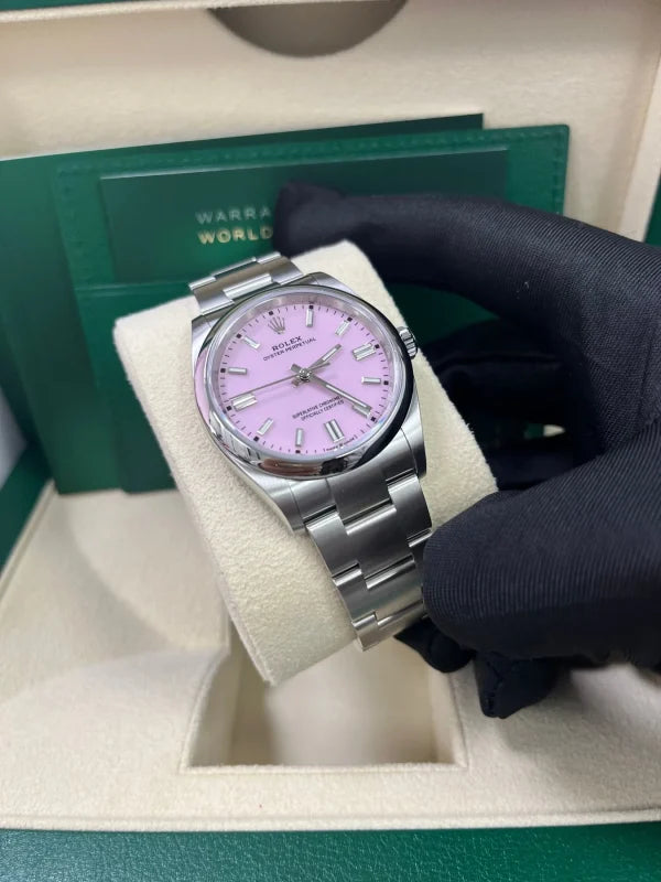 Oyster Perpetual 124200 34mm 904L Steel Pink Dial