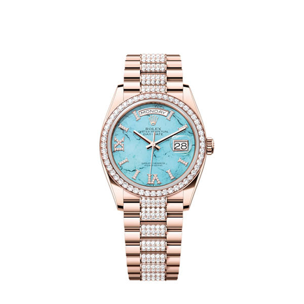 Rolex Day-Date 36, 18k Everose Gold with Diamond-set, 36mm, Ref# 128345rbr-0065