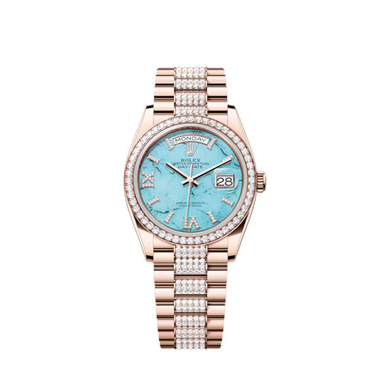 Rolex Day-Date 36, 18k Everose Gold with Diamond-set, 36mm, Ref# 128345rbr-0065
