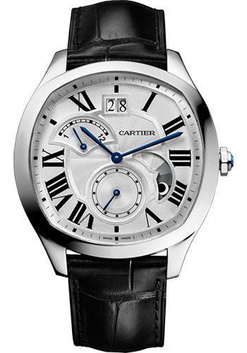 Cartier Drive de Cartier – 40 mm Large Date – Silvered Dial – Black Alligator Strap – WSNM0005