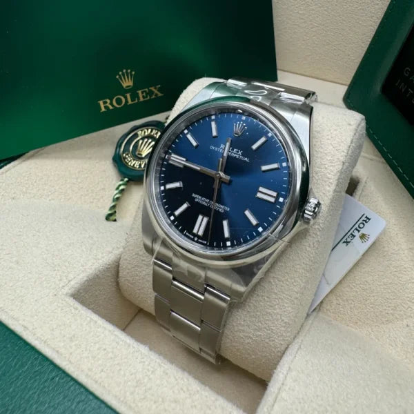 Oyster Perpetual 41mm 124300 904L Steel Blue Dial