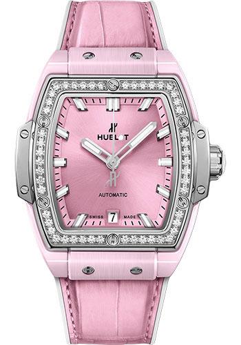 Hublot Spirit Of Big Bang Pink Ceramic Titanium Diamonds Watch – 39 mm – Pink Dial-665.RN.891P.LR.1204