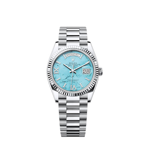 Rolex Day-Date 36, Platinum with Diamond-set , 36mm, Ref# 128236-0011