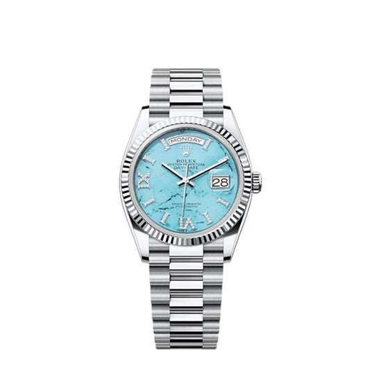 Rolex Day-Date 36, Platinum with Diamond-set , 36mm, Ref# 128236-0011