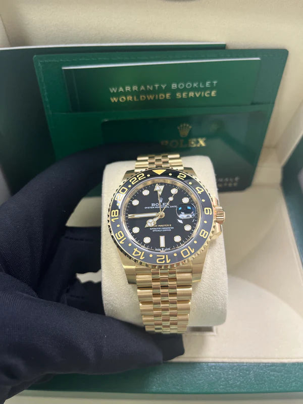 GMT Master II 126718 GRNR Yellow Gold Jubilee Bracelet