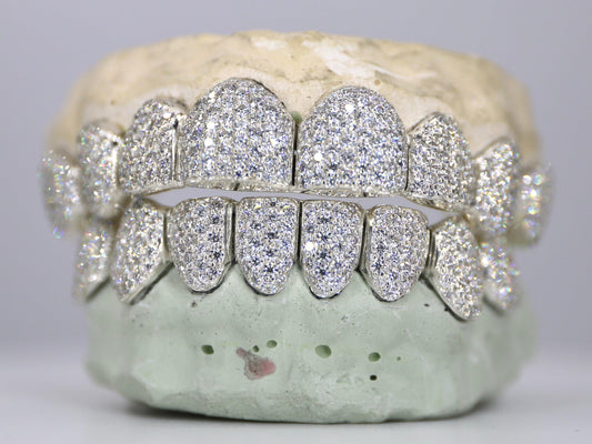 8 on 8 VVS Moissanite Diamond Grillz