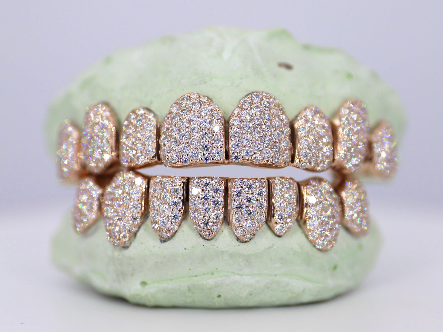 8 on 8 VVS Moissanite Diamond Grillz