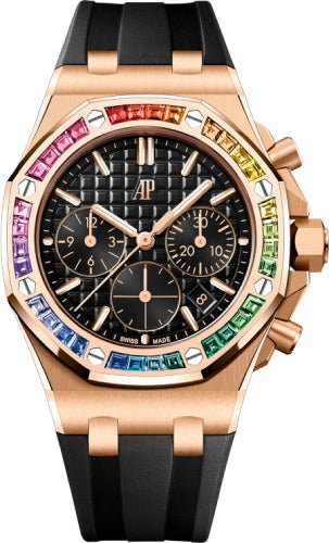 Audemars Piguet Offshore 37 mm Chronograph Pink Rose Gold Rainbow Black Dial – 26236OR.YY.D002CA.01