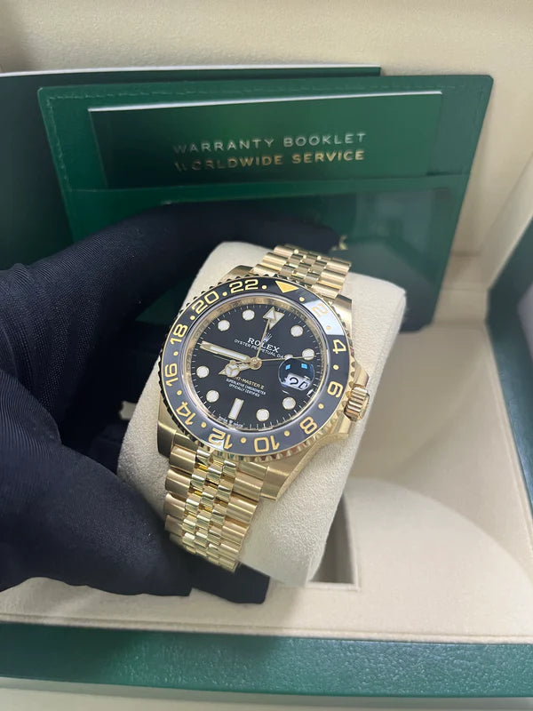 GMT Master II 126718 GRNR Yellow Gold Jubilee Bracelet