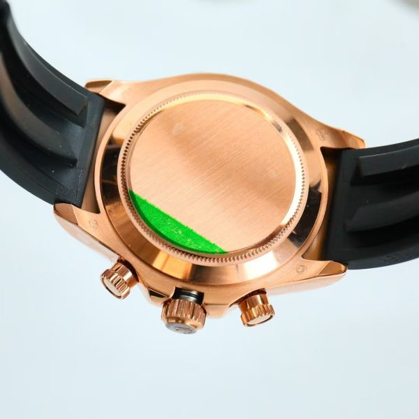 Daytona 116515 Rose Gold Oysterflex Black Dial
