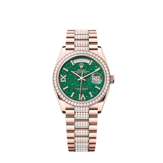 Rolex Day-Date 36, 18k Everose Gold with Diamond-set, 36mm, Ref# 128345rbr-0069