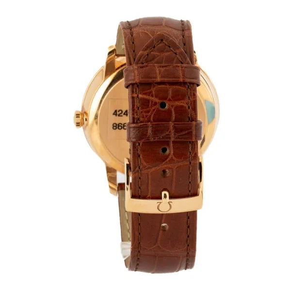 omega De ville red gold blue dial 424.53.40.21.03.002