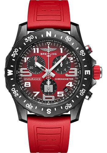 Breitling Endurance Pro IRONMAN¬Æ Watch – Breitlight¬Æ – Red Dial – Red Rubber Strap – Tang Buckle – X823109A1K1S1