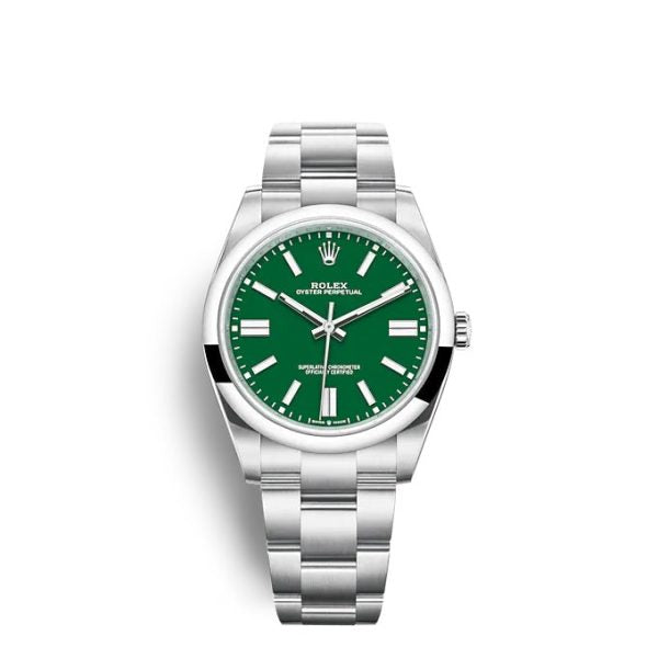 Oyster Perpetual 41mm 124300 904L Steel Green Dial