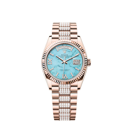 Rolex Day-Date 36, 18k Everose Gold with Diamond-set, 36mm, Ref# 128235-0065