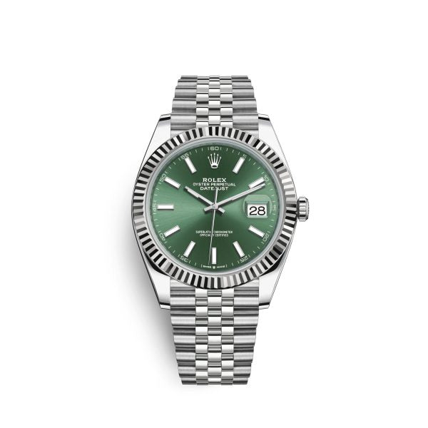 Rolex Datejust 41mm, Oystersteel and 18k White Gold, Ref# 126334-0028