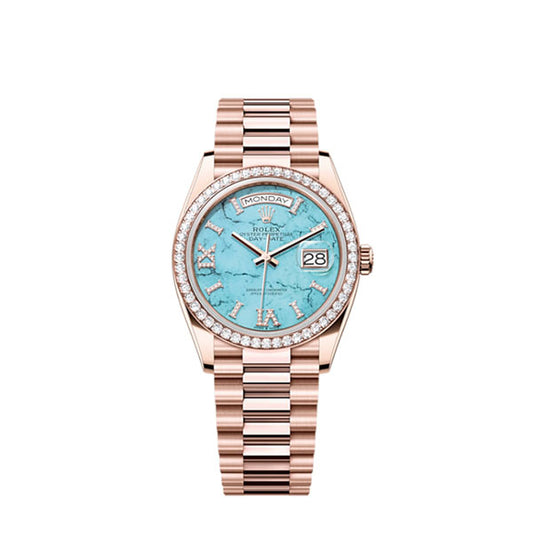Rolex Day-Date 36, 18k Everose Gold with Diamond-set, 36mm, Ref# 128345rbr-0064