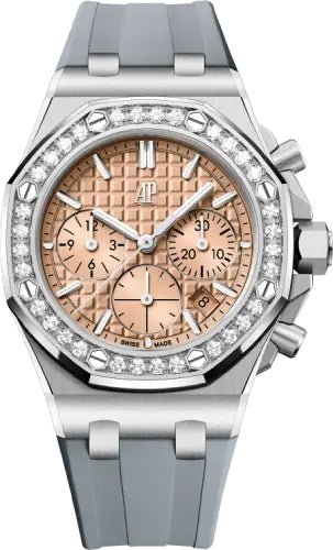 Audemars Piguet Royal Oak Offshore 37 mm Chronograph Stainless Steel Diamond Bezel Salmon Dial – 26231ST.ZZ.A178CA.01