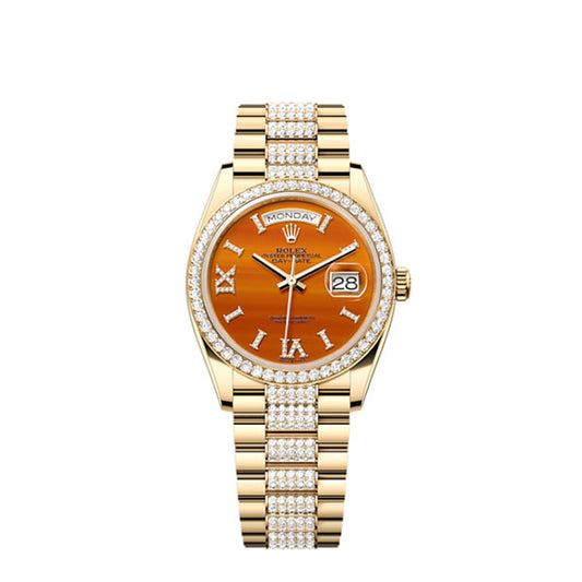 Rolex Day-Date 36, 18k Yellow Gold with Diamond-set, 36mm, Ref# 128348rbr-0050