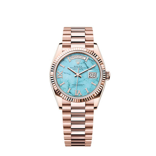 Rolex Day-Date 36, 18k Everose Gold with Diamond-set, 36mm, Ref# 128235-0064