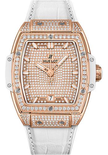 Hublot Spirit Of Big Bang King Gold White Full Pave Watch – 39 mm – 18K King Gold Dial-665.OE.9010.LR.1604