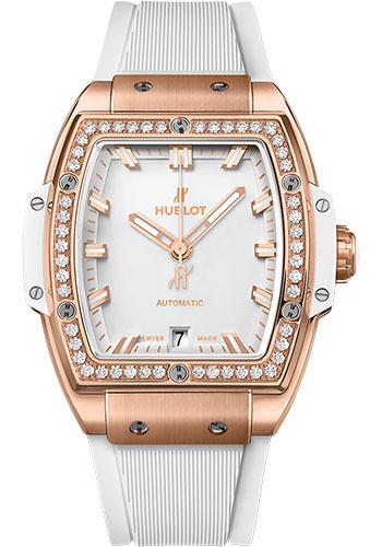 Hublot Spirit Of Big Bang King Gold White Diamonds Watch – 39 mm – White Dial-665.OE.2080.RW.1204