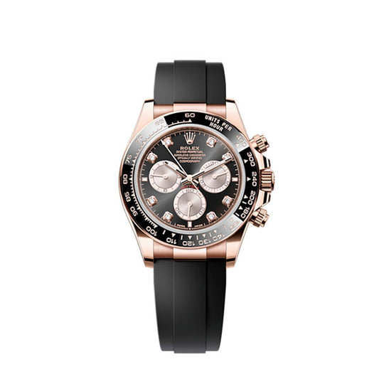 Daytona 126515 Black/RG Diamonds Dial on Oysterflex Strap