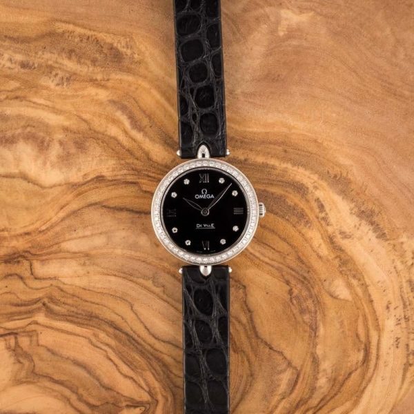 Omega De Ville prestige black diamond dial 424.18.27.60.51.001