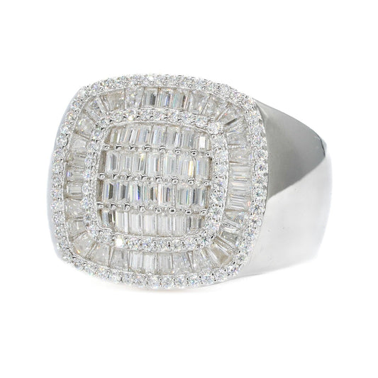 Baguette Face VVS Moissanite Diamond Ring