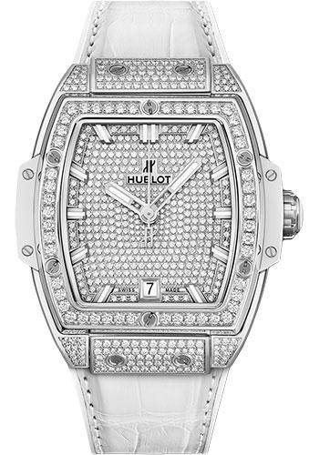 Hublot Spirit Of Big Bang Titanium White Full Pave Watch – 39 mm – Titanium Dial-665.NE.9010.LR.1604