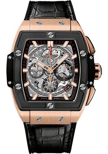 Hublot Spirit of Big Bang King Gold Ceramic Watch – 42 mm – Sapphire Dial – Black Rubber and Leather Strap-641.OM.0183.LR