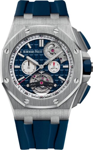 AP - Royal Oak Offshore Tourbillon Chronograph Selfwinding Blue Index Stainless Steel Rubber 44mm Automatic | 26540ST.OO.A027CA.01 - REP