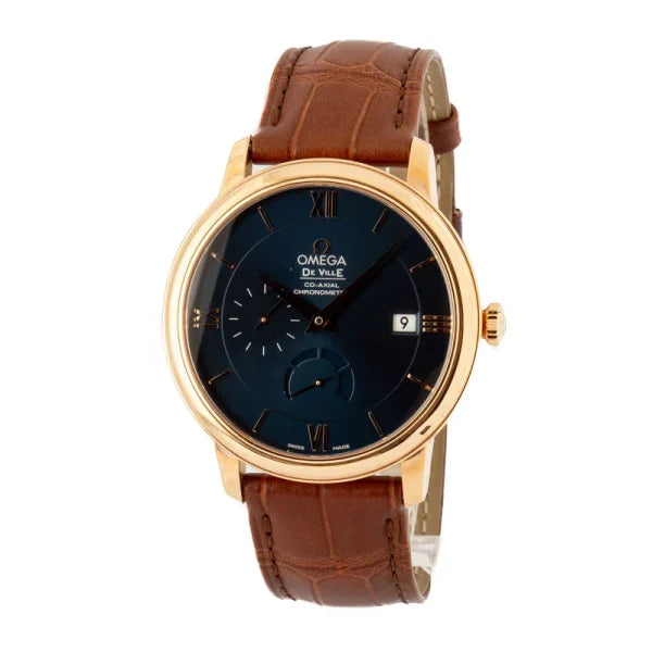 omega De ville red gold blue dial 424.53.40.21.03.002