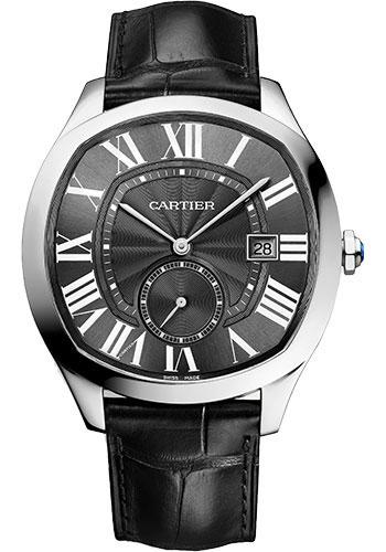 Cartier Drive de Cartier Watch – 40 mm x 41 mm Steel Case – Black Dial – Black Alligator Strap – WSNM0018
