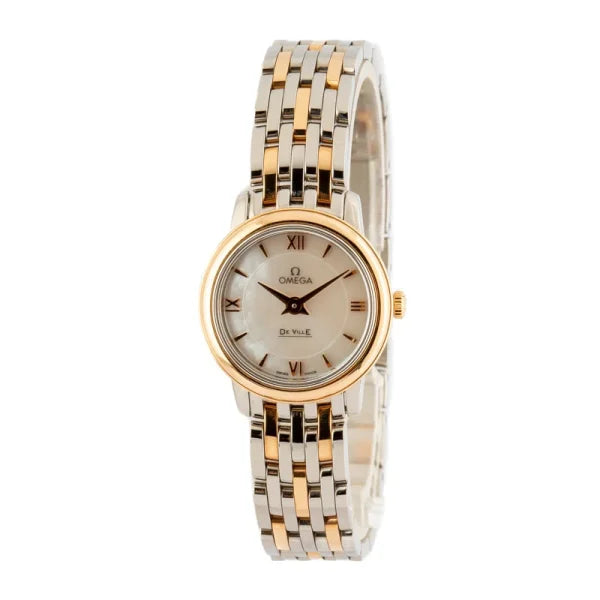 omega De ville red gold on steel 424.20.24.60.05.002