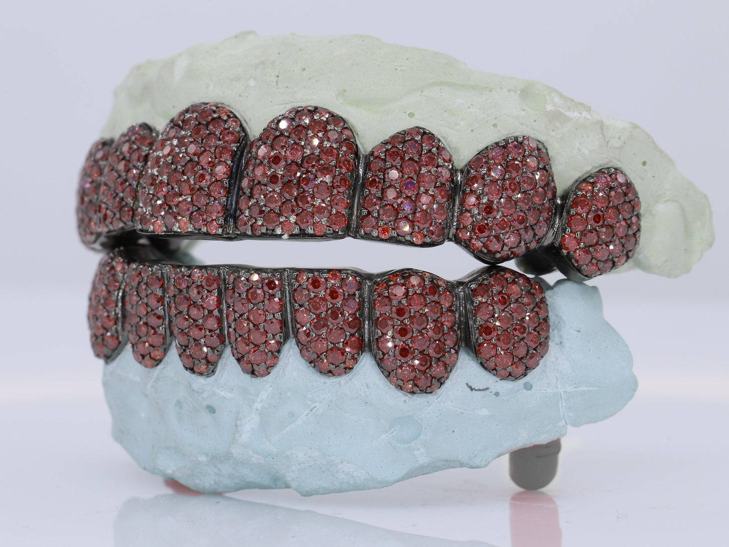 Blood Red VVS Moissanite Diamond Grillz