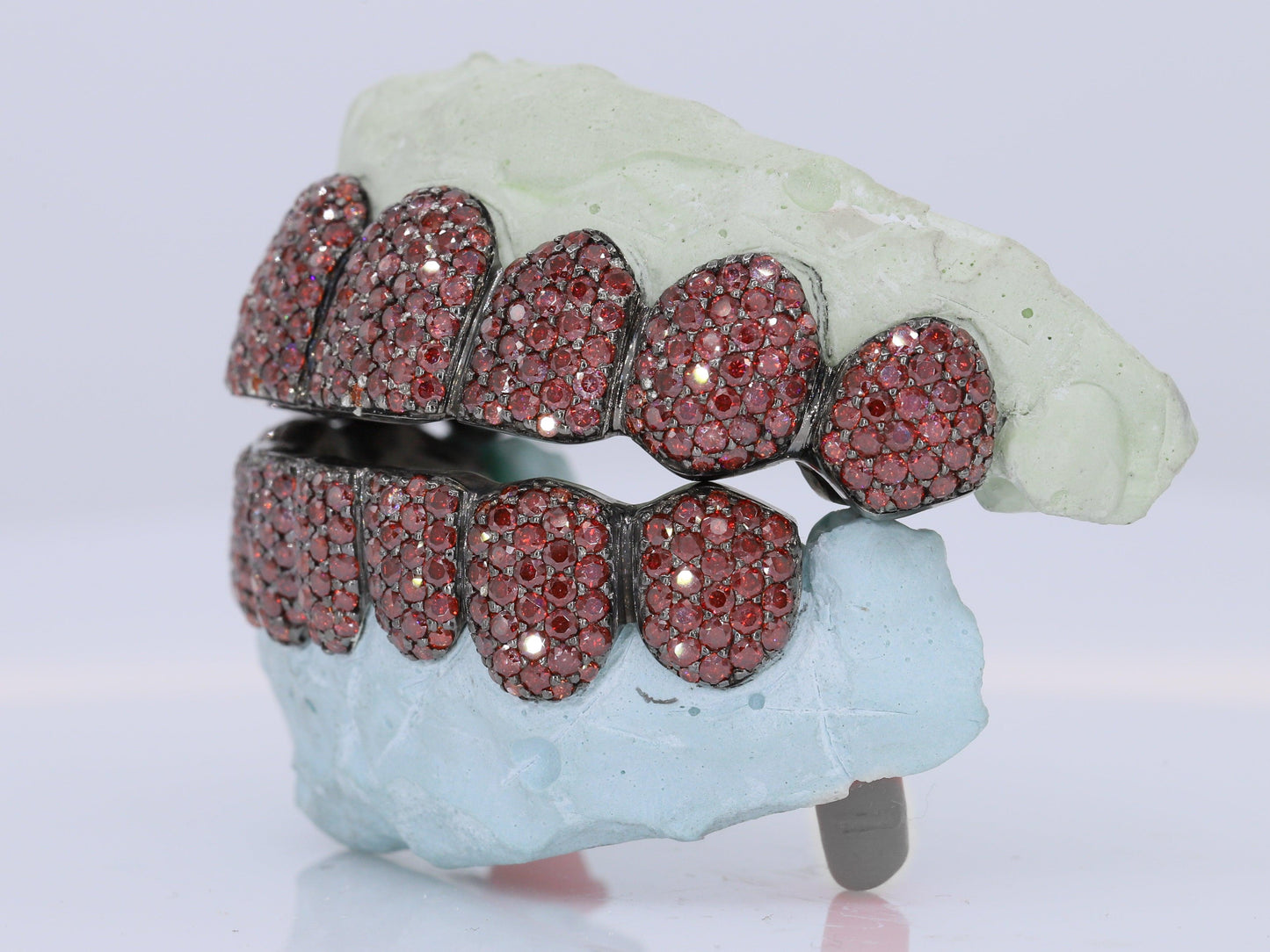 Blood Red VVS Moissanite Diamond Grillz