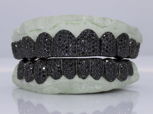 Black Moissanite Diamond Grillz